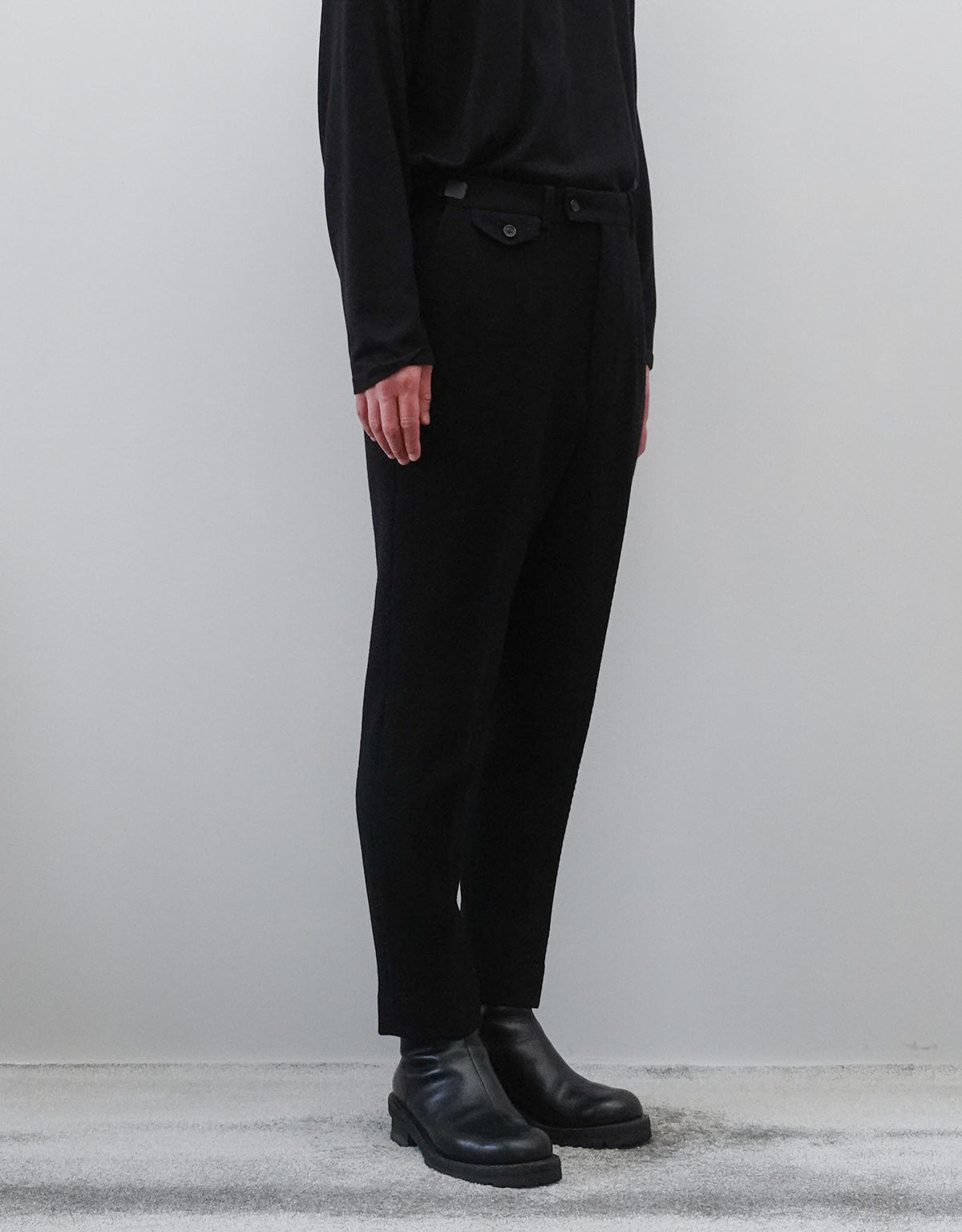 TWO DARTS SLIM TROUSERS - BLACK -