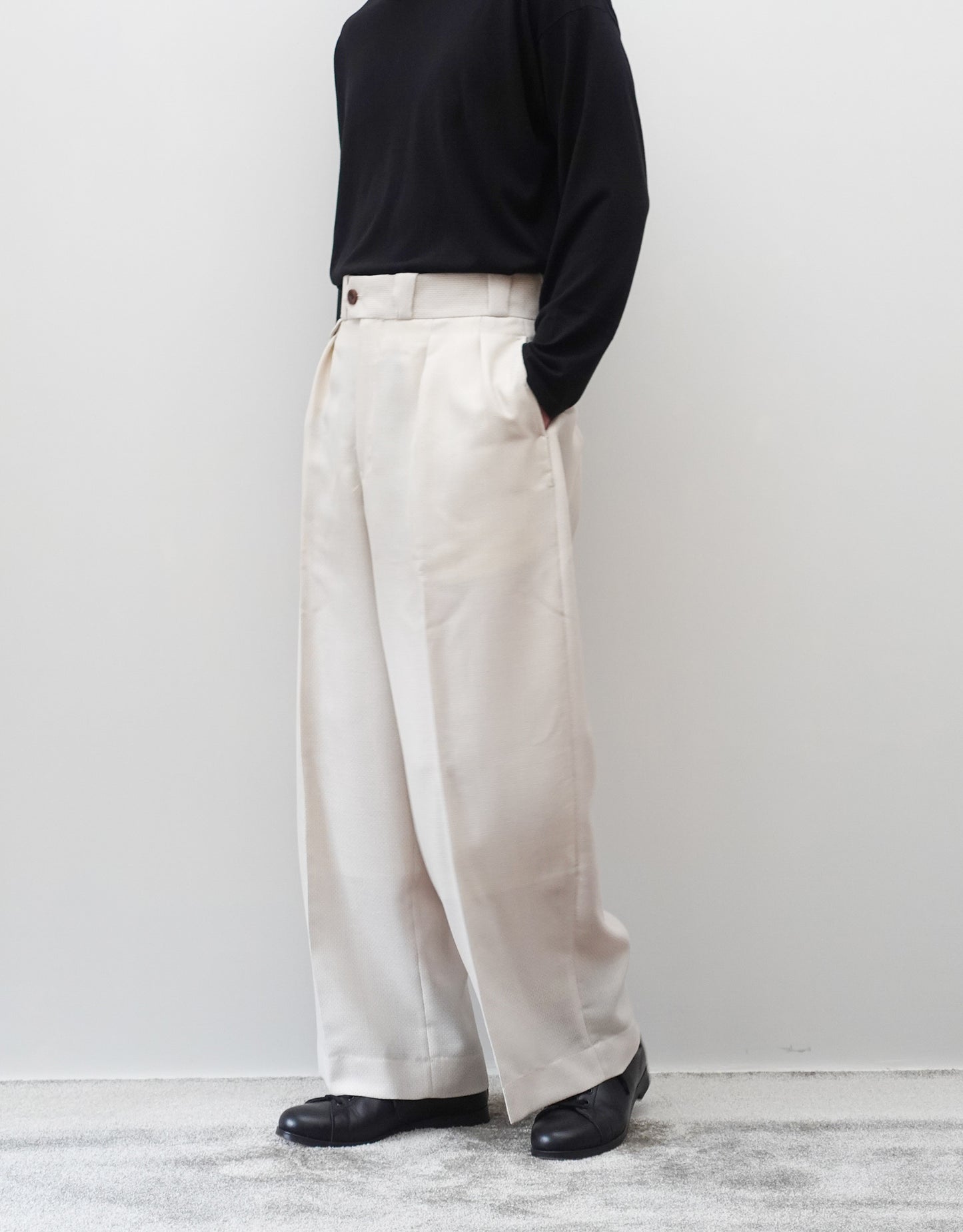WOOL VISCOSE DOBBY TANGO PANTS