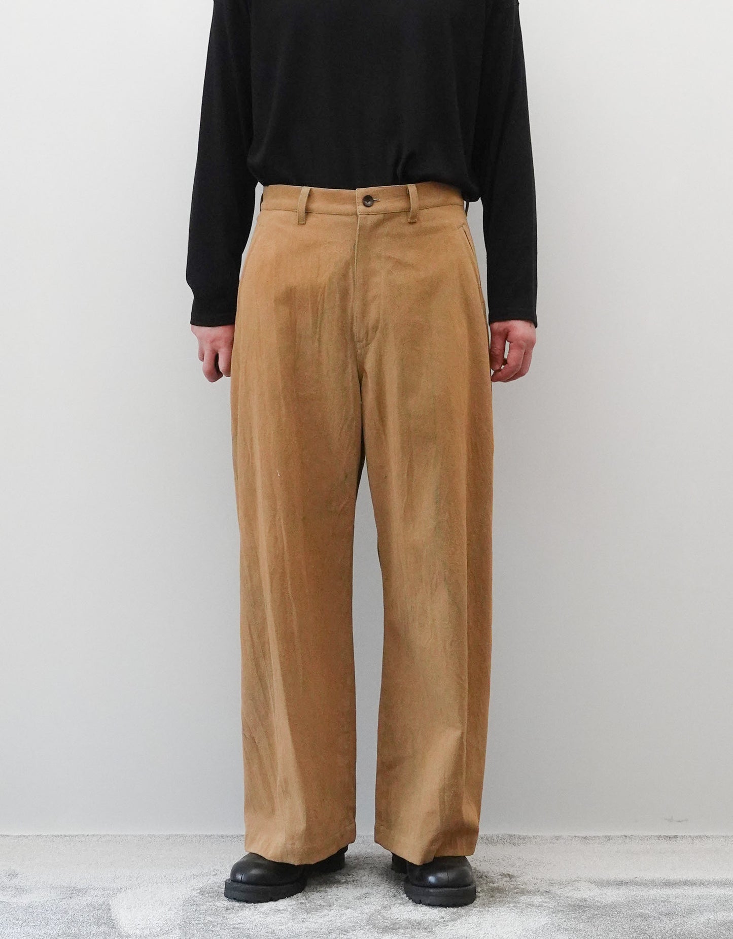 VINTAGE LEATHER FLOCK EURO WORK SEAMLESS SIDE PANTS