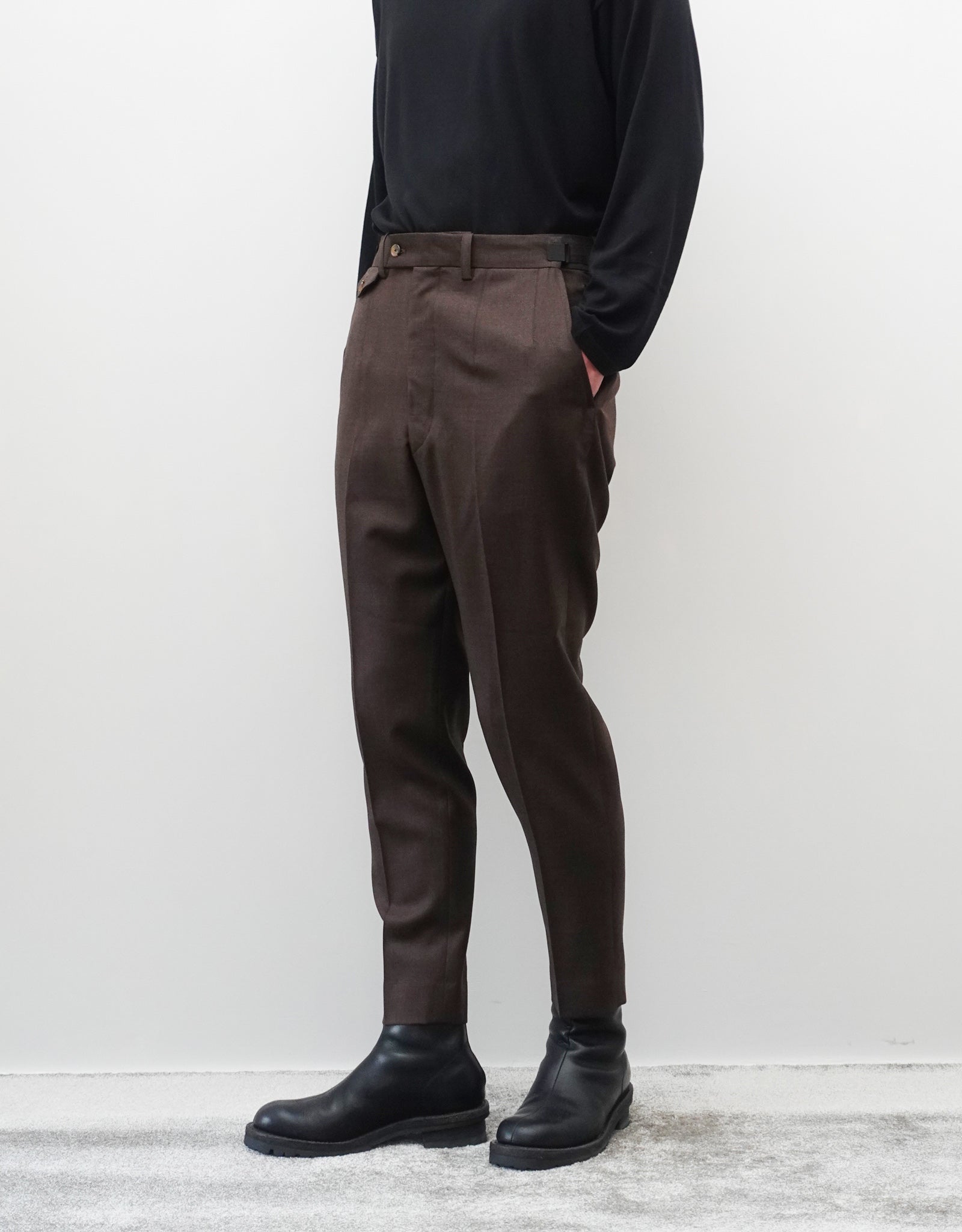 TWO DARTS SLIM TROUSERS - SEPIA MAHOGANY - | VOUILLON