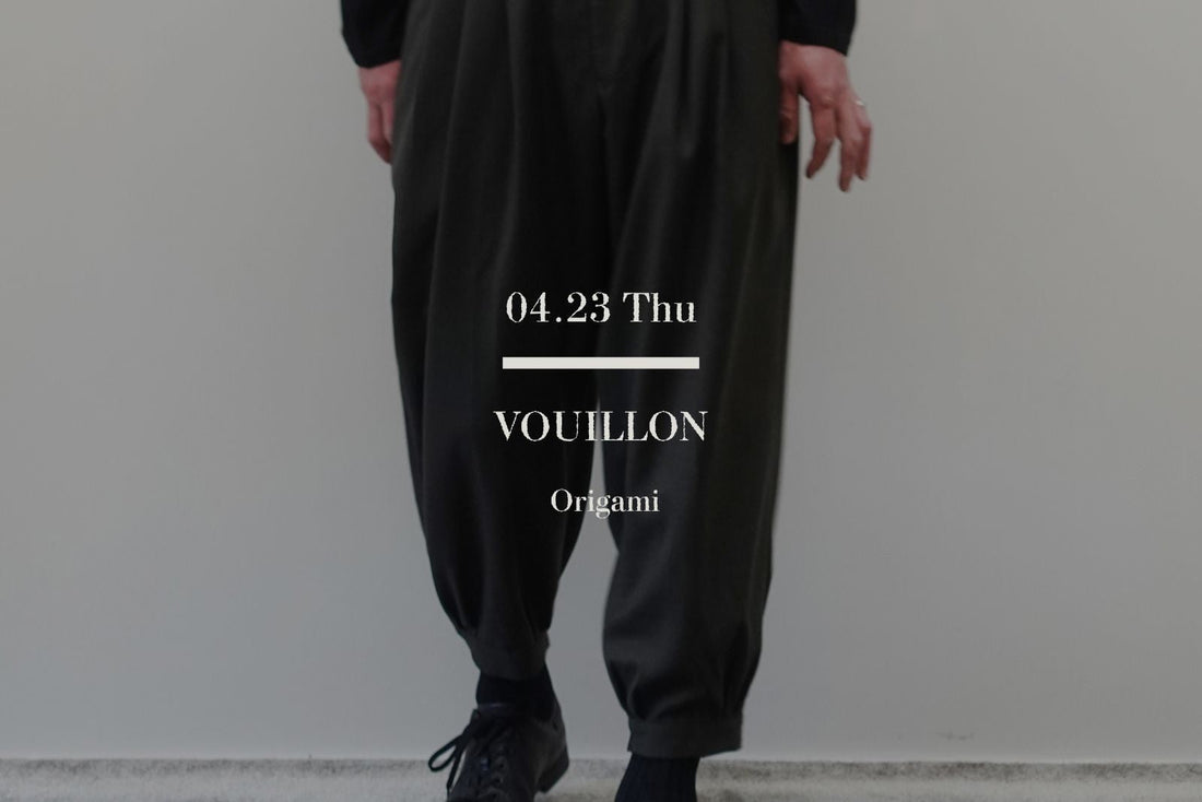 VOUILLON（ヴイヨン）Harlem Slacks（ハーレムスラックス）のサイズガイド。3タックによる腰元のボリュームと、ウエスト調整が可能なサイド・アジャスターのディテール画像。