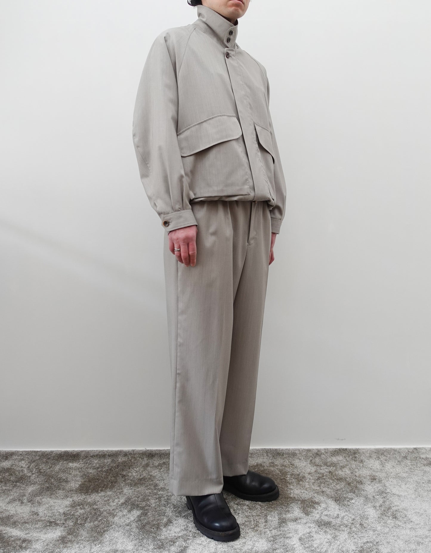 WORSTED WOOL HUNTING BLOUSON