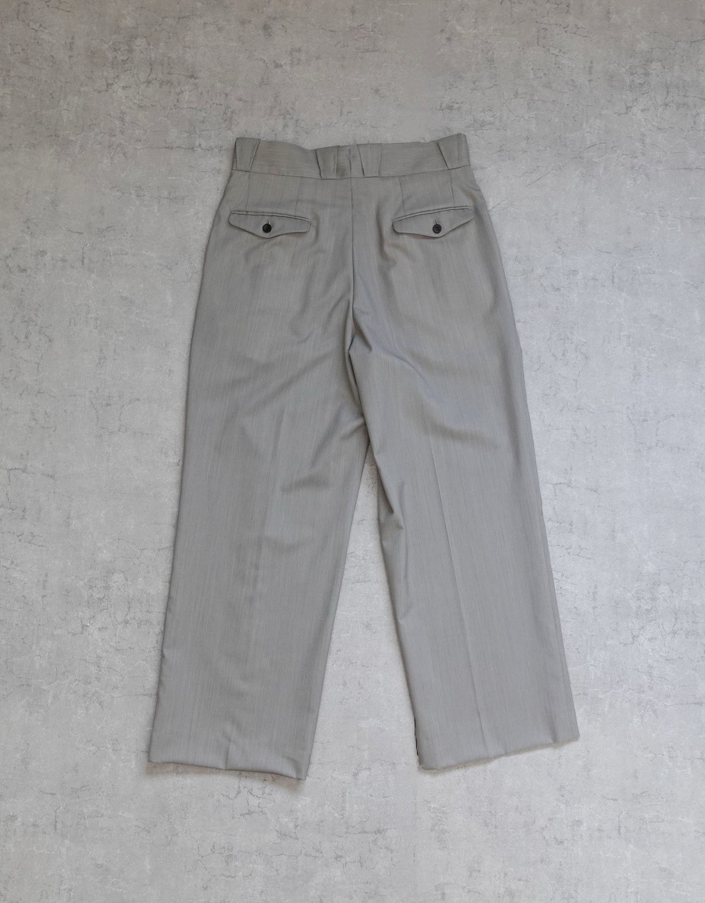 WORSTED WOOL FOUR PLEATS PANTALON