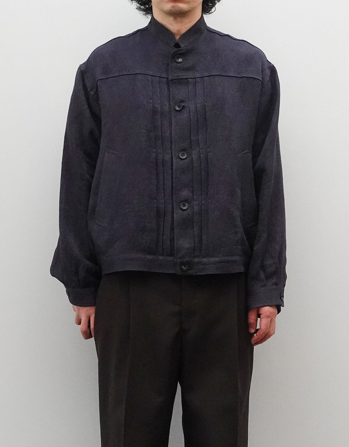 LINEN JACQUARD ETHNIC WORK BLOUSON