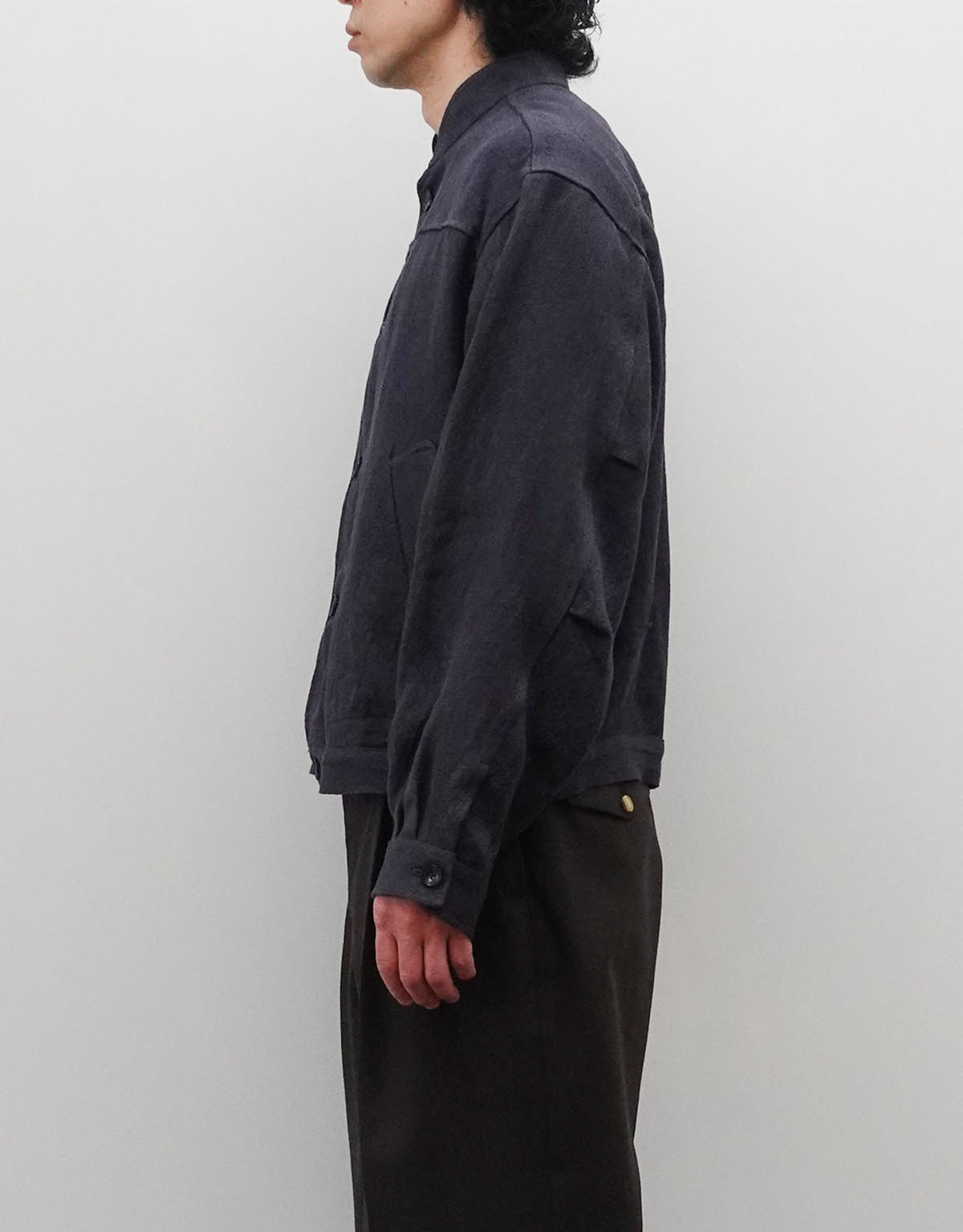 LINEN JACQUARD ETHNIC WORK BLOUSON