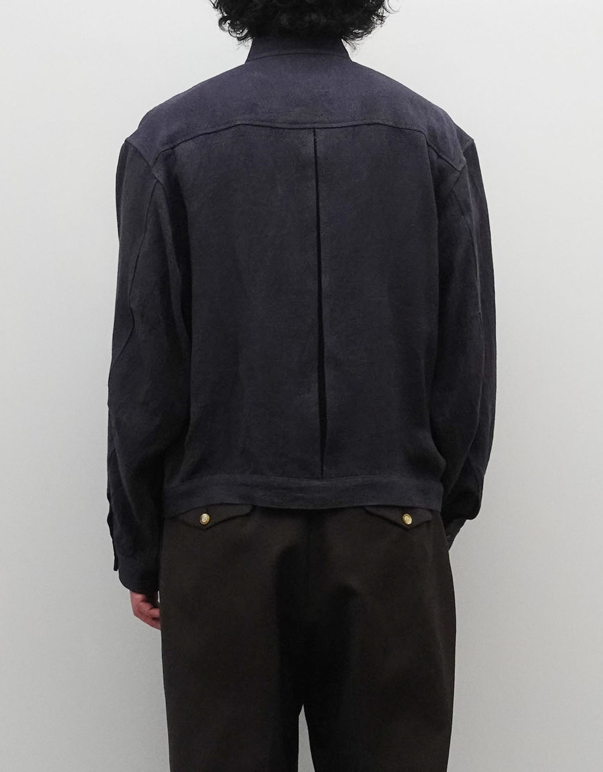 LINEN JACQUARD ETHNIC WORK BLOUSON