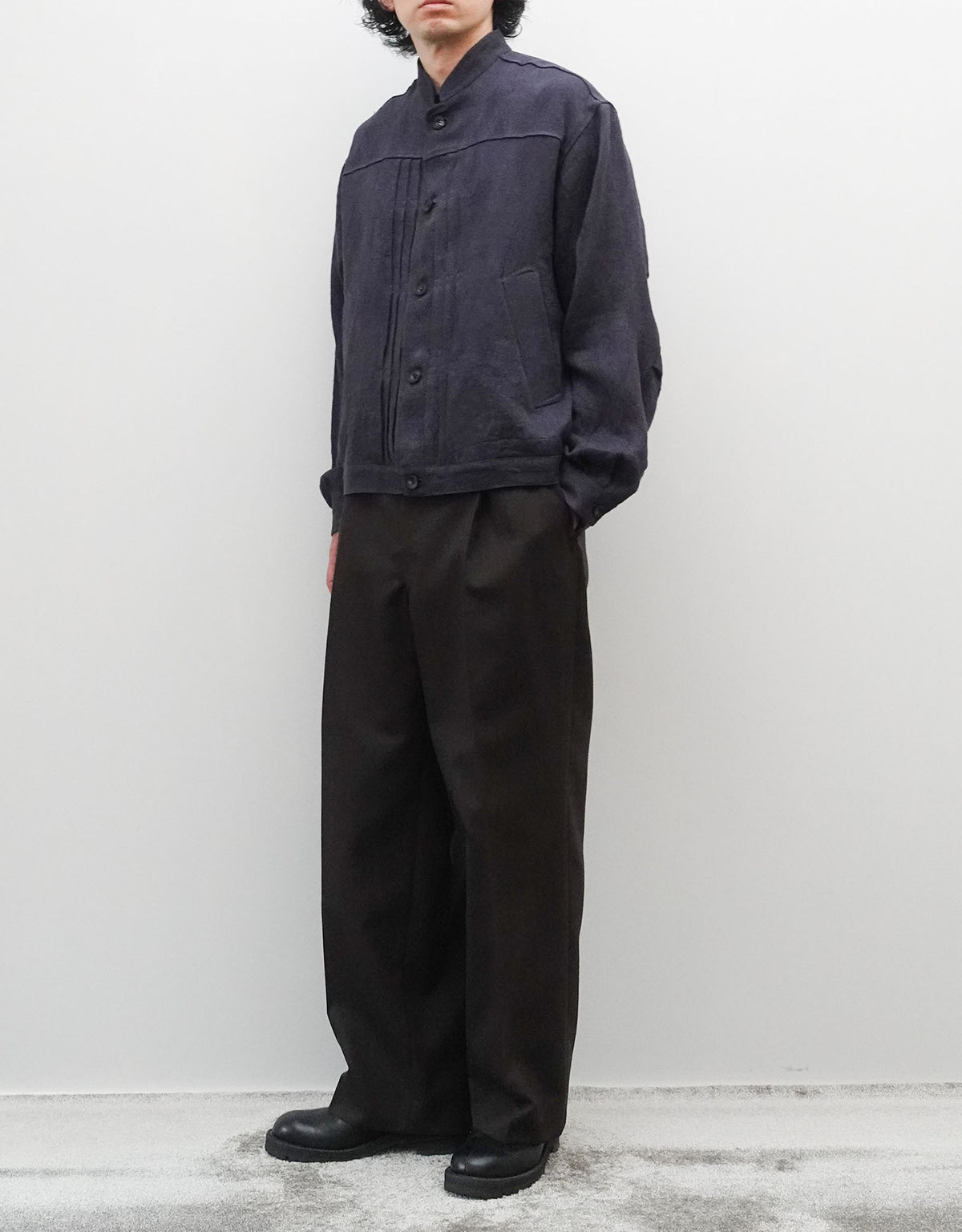 LINEN JACQUARD ETHNIC WORK BLOUSON