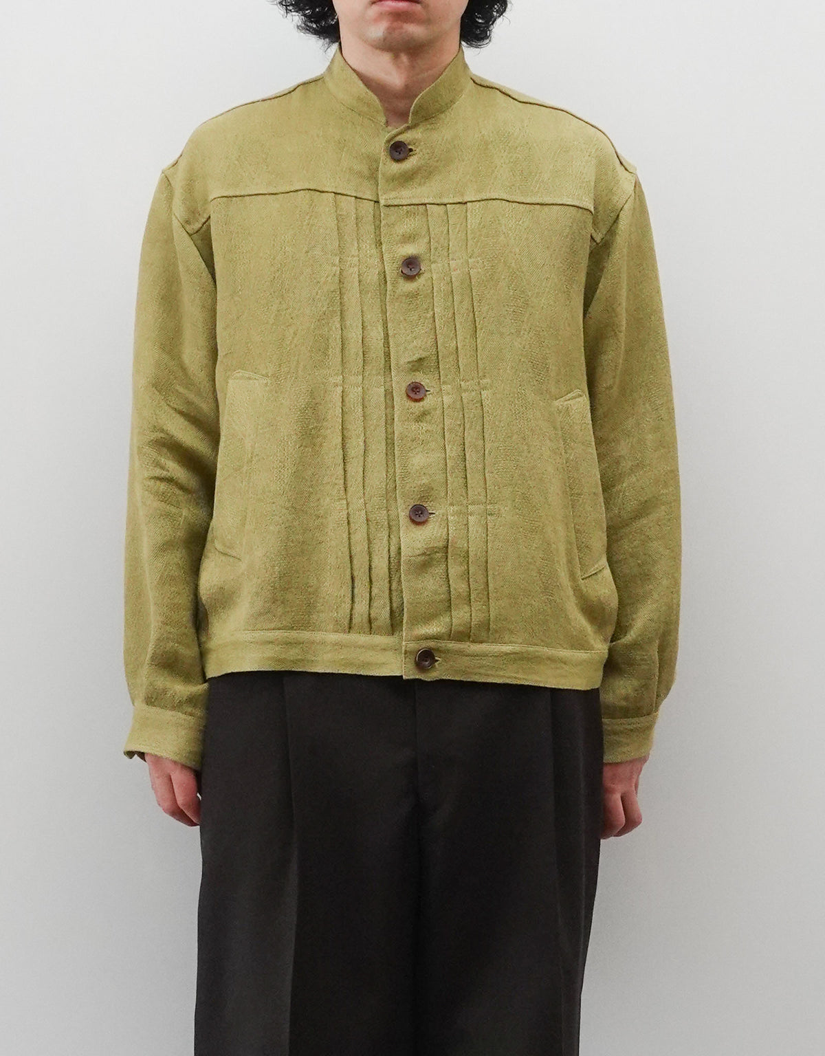 LINEN JACQUARD ETHNIC WORK BLOUSON