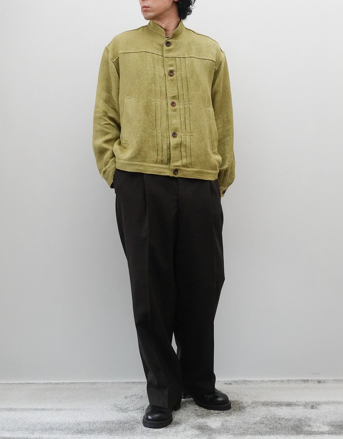 LINEN JACQUARD ETHNIC WORK BLOUSON