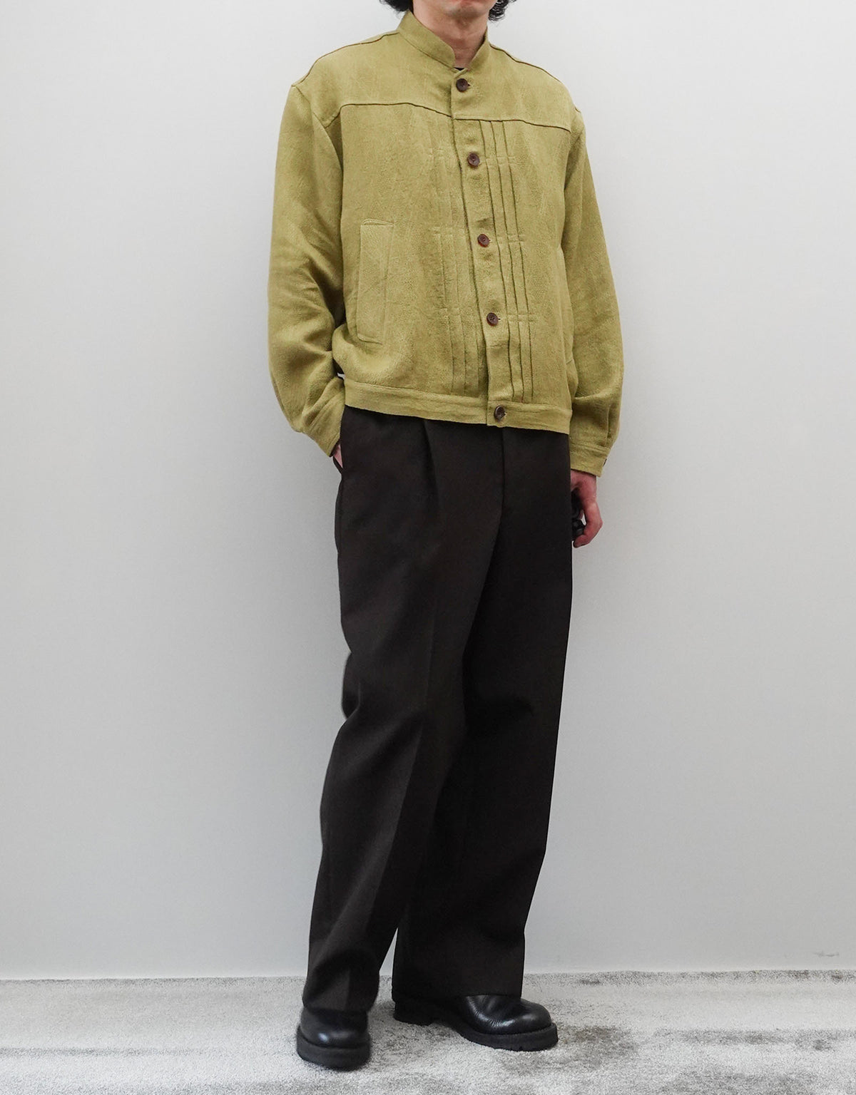 LINEN JACQUARD ETHNIC WORK BLOUSON