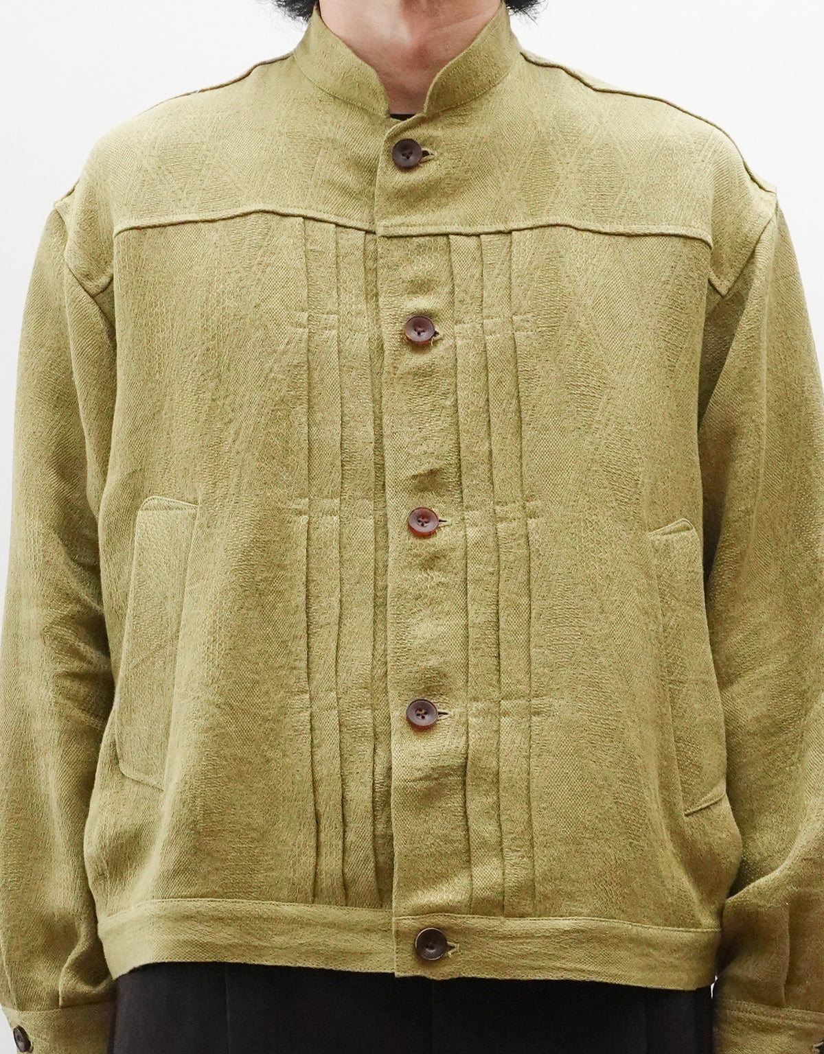 LINEN JACQUARD ETHNIC WORK BLOUSON