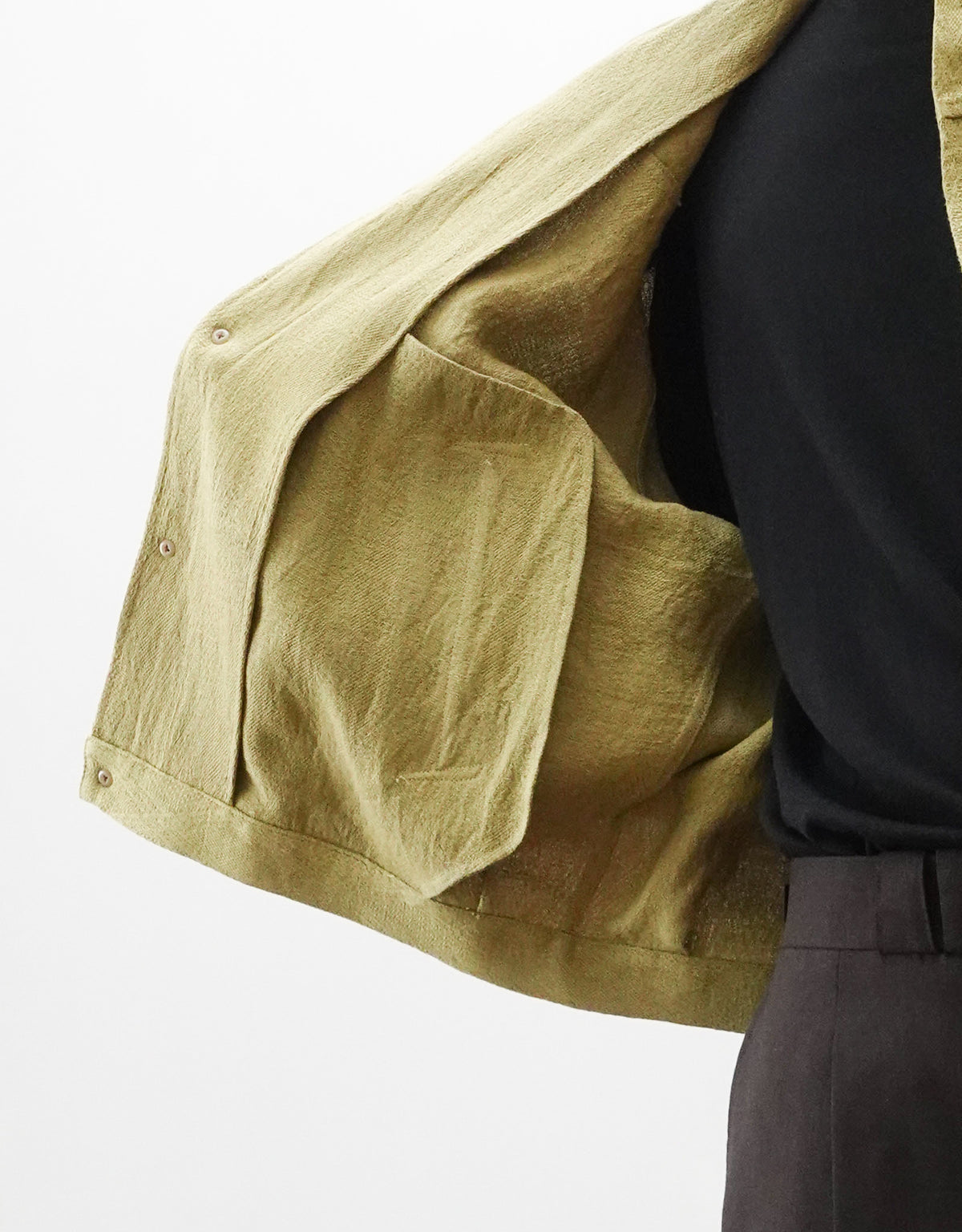 LINEN JACQUARD ETHNIC WORK BLOUSON
