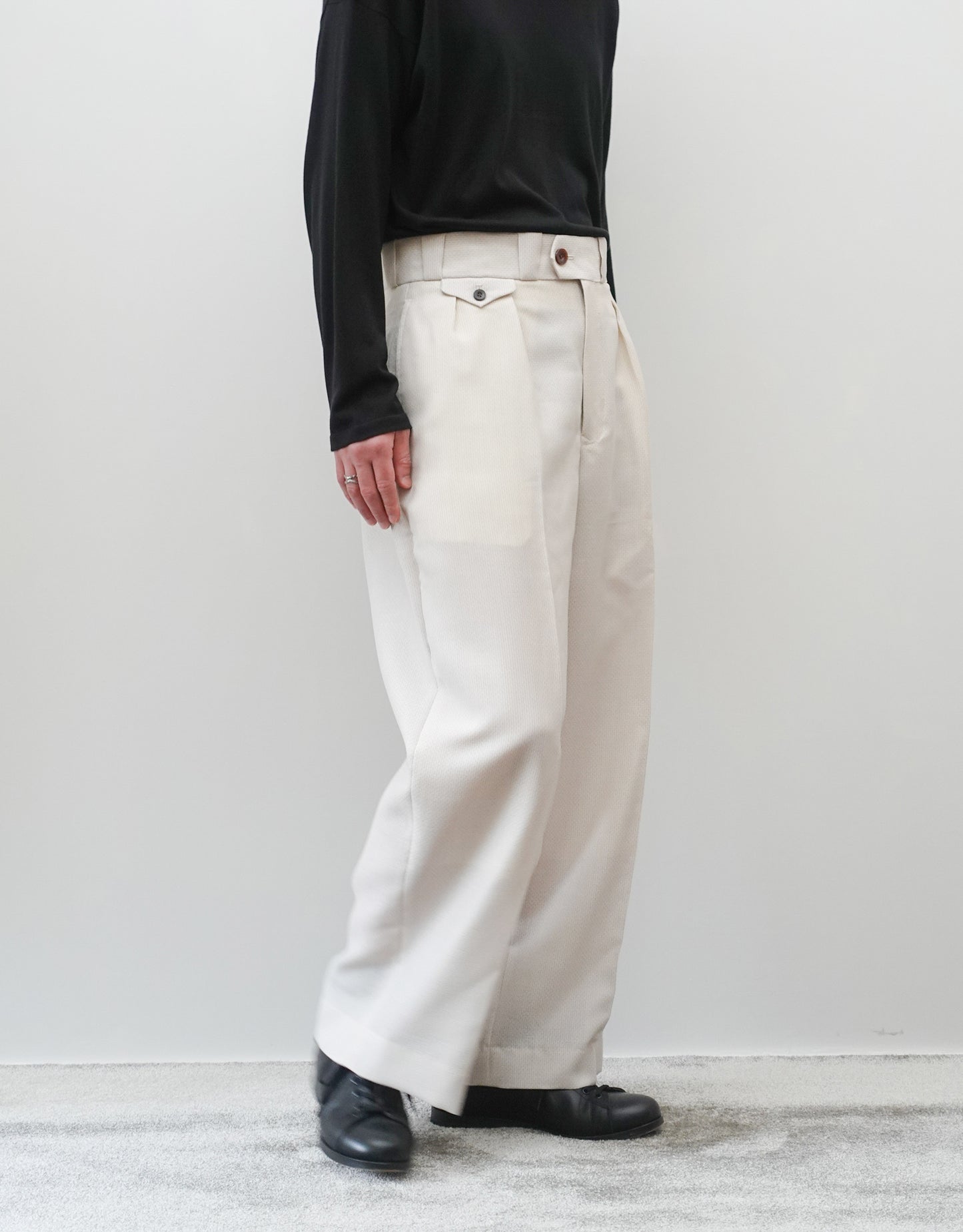 WOOL VISCOSE DOBBY TANGO PANTS
