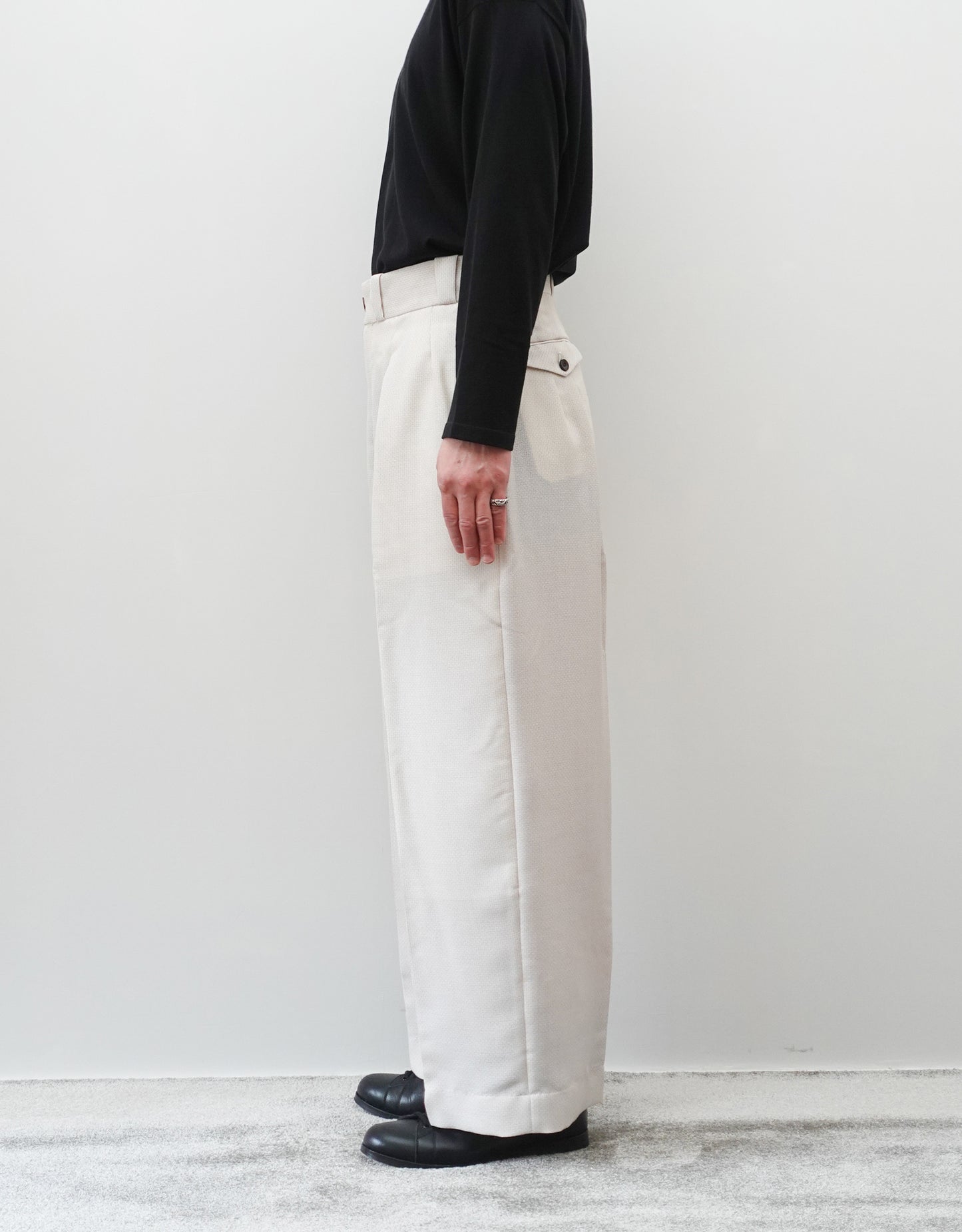 WOOL VISCOSE DOBBY TANGO PANTS