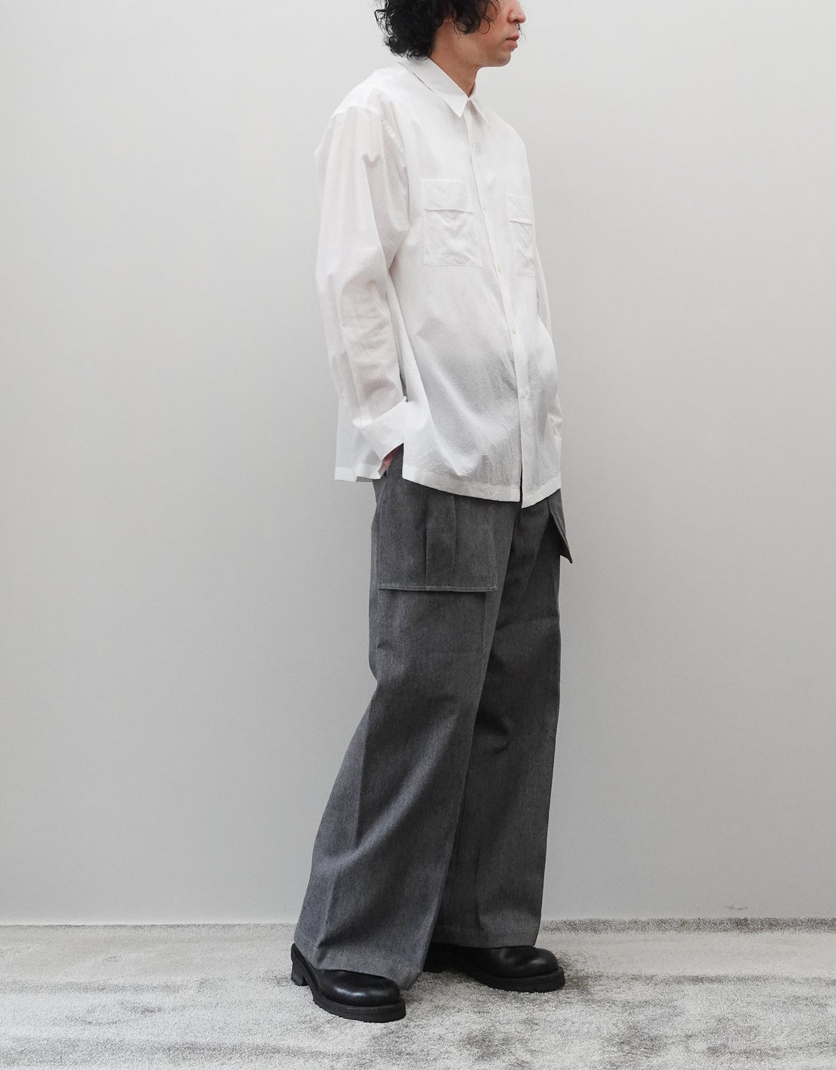 PIGMENT DYED SHRUNK DOBBY MIDDLE AGE SHIRTS