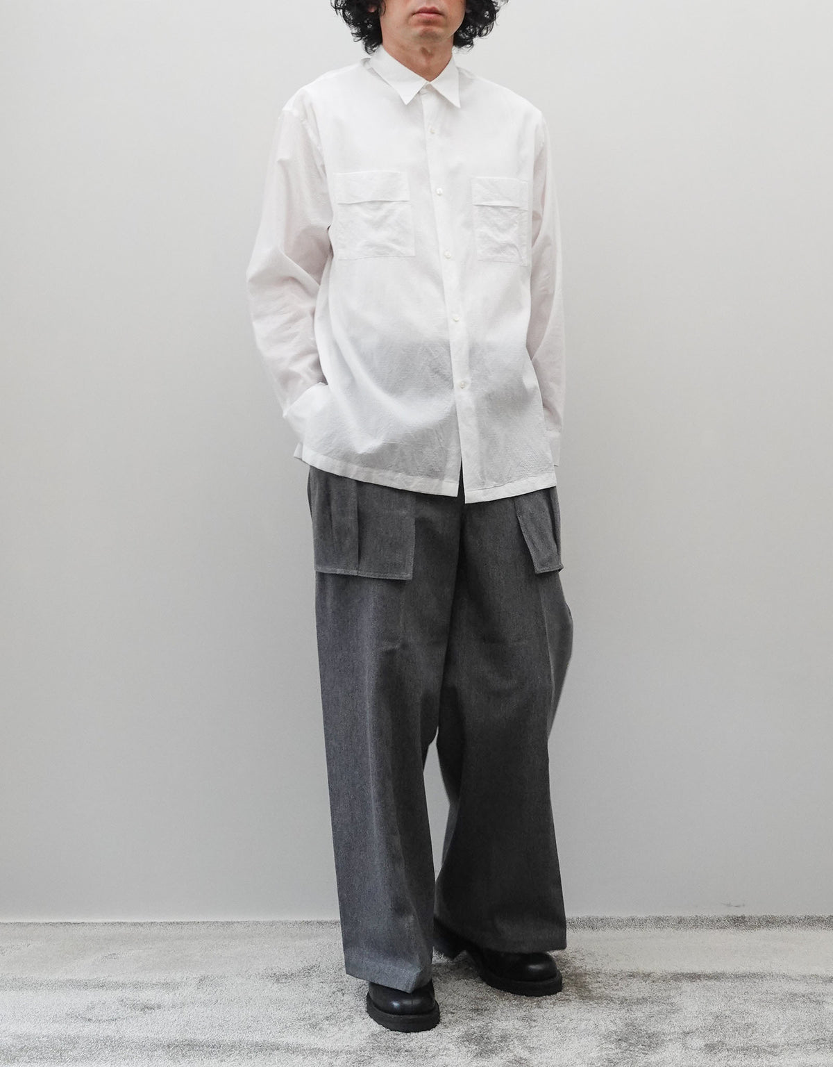 PIGMENT DYED SHRUNK DOBBY MIDDLE AGE SHIRTS
