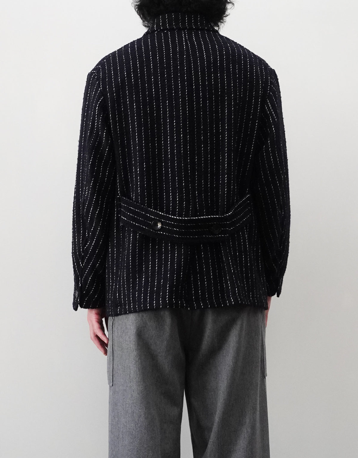 STRIPE BOUCLE UNCLE JACKET