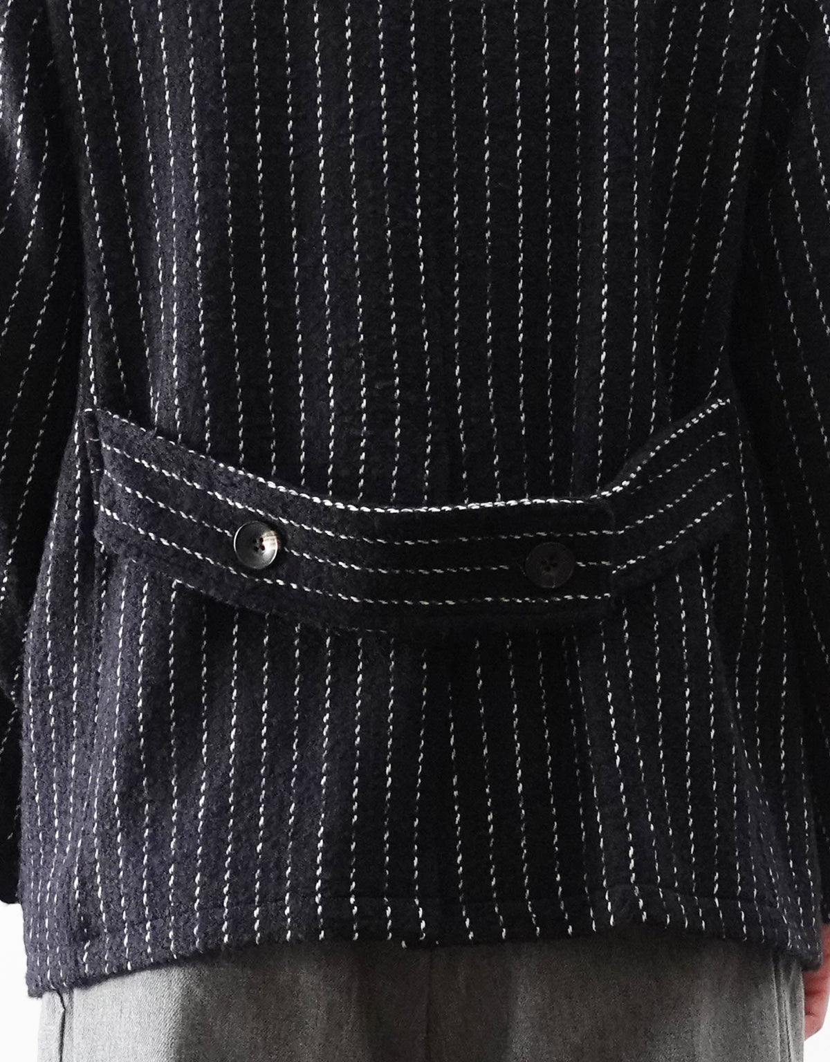 STRIPE BOUCLE UNCLE JACKET