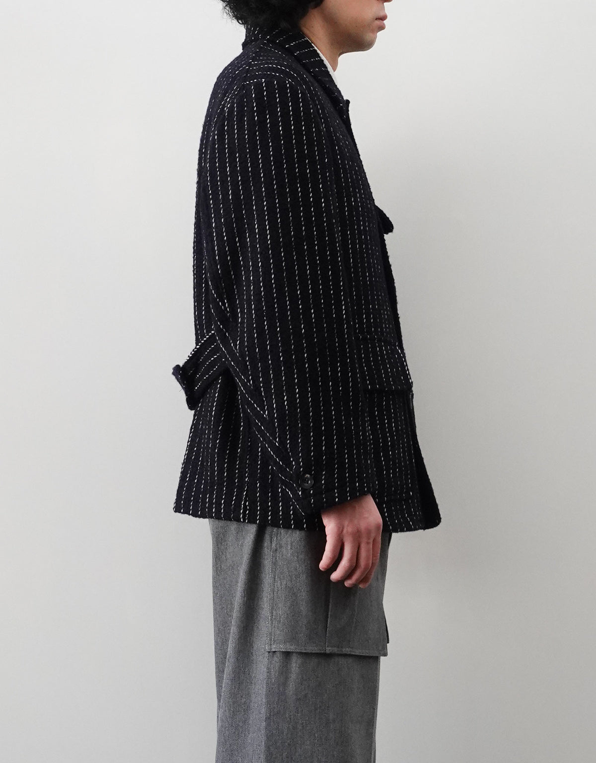 STRIPE BOUCLE UNCLE JACKET
