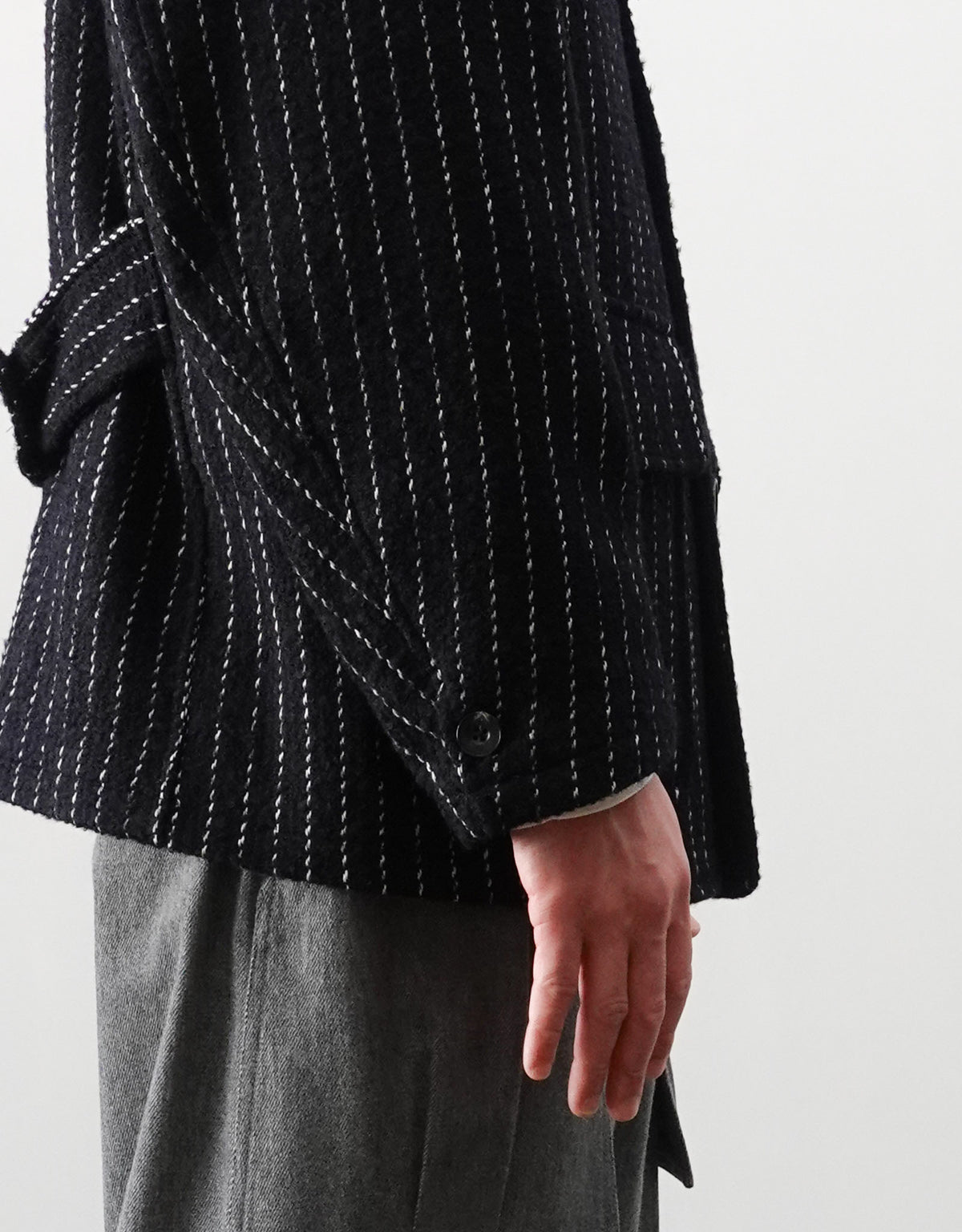 STRIPE BOUCLE UNCLE JACKET