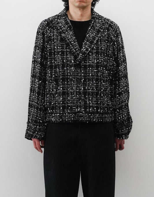 FANCY TWEED MIDDLE AGE SHORT JACKET