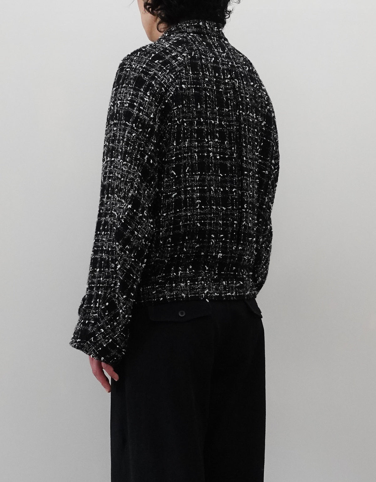 FANCY TWEED MIDDLE AGE SHORT JACKET