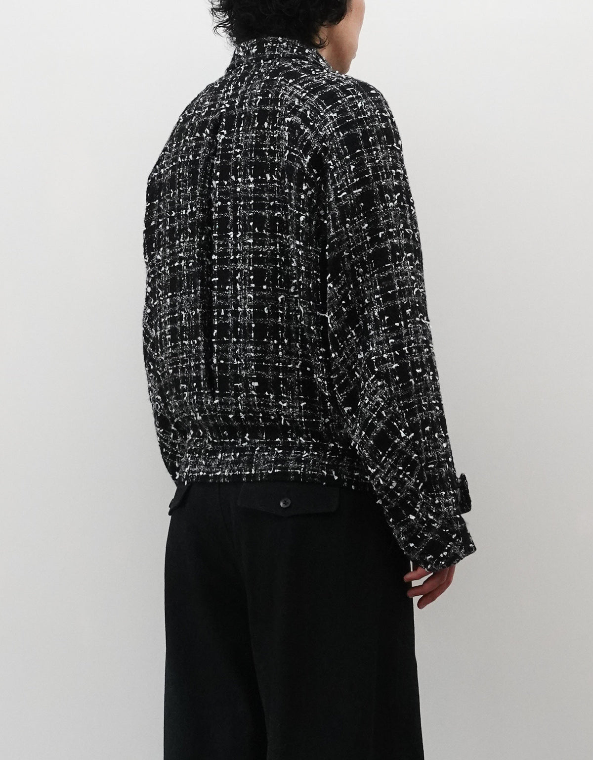 FANCY TWEED MIDDLE AGE SHORT JACKET