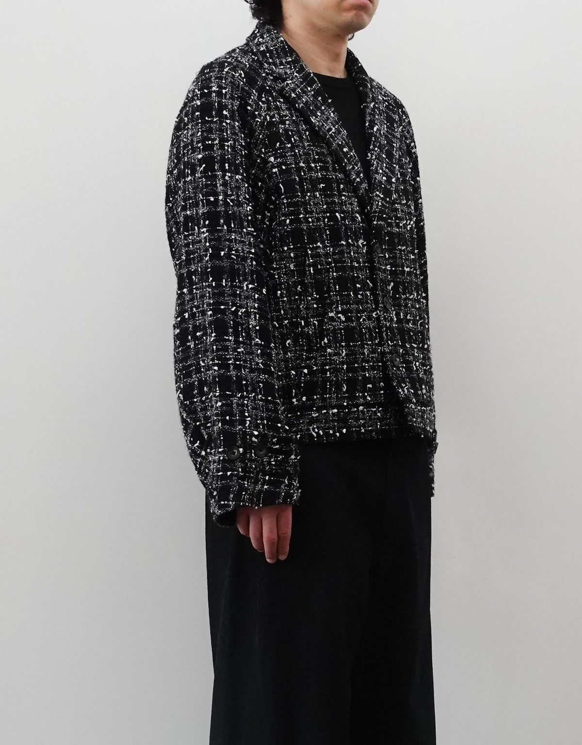 FANCY TWEED MIDDLE AGE SHORT JACKET