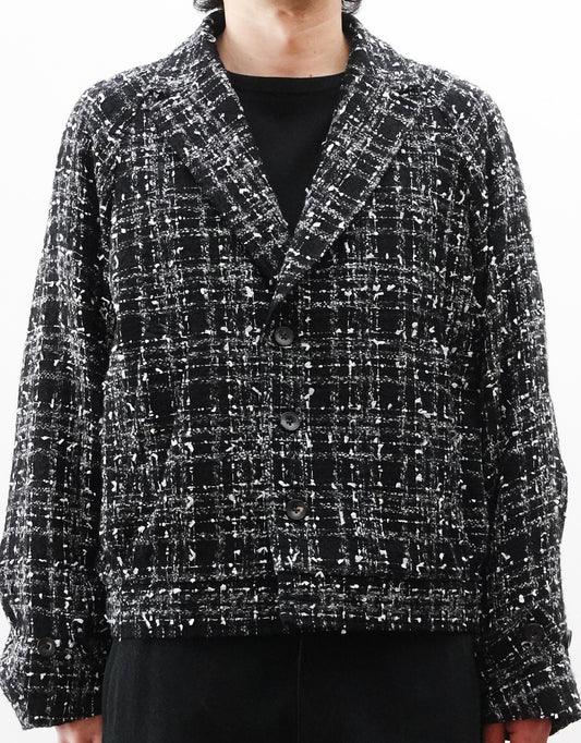 FANCY TWEED MIDDLE AGE SHORT JACKET