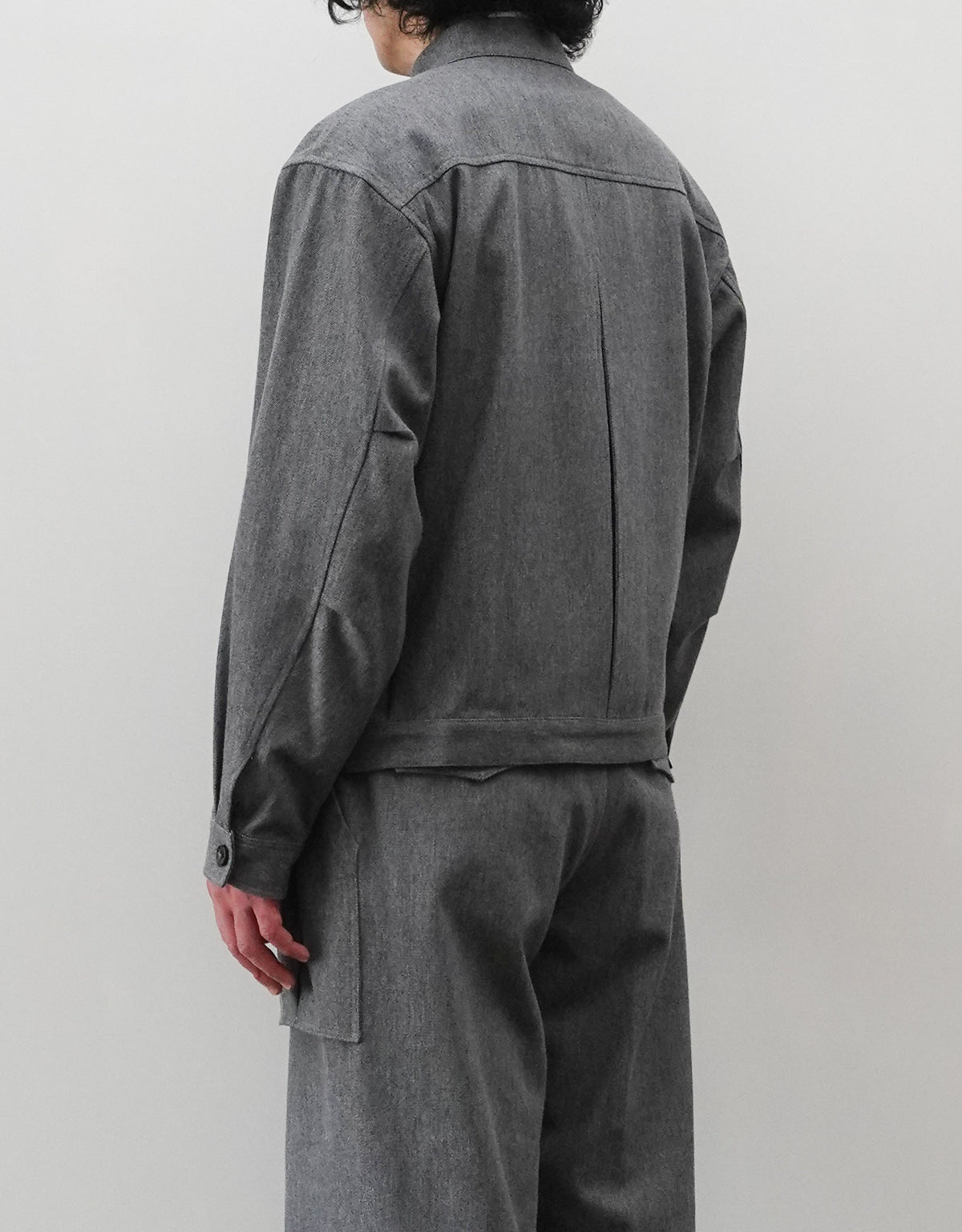 NEZU YO-HINTEN ウールコットン ワークブルゾン GRAY 着用画像7