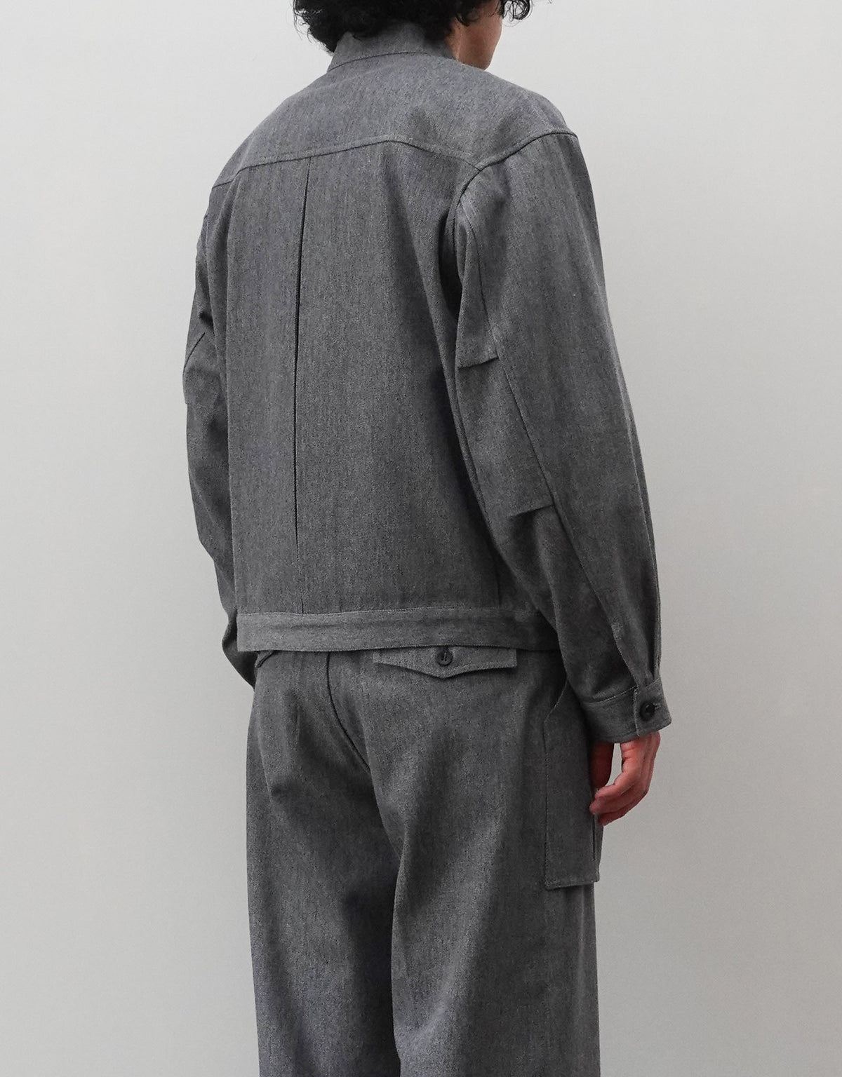 NEZU YO-HINTEN ウールコットン ワークブルゾン GRAY 着用画像8