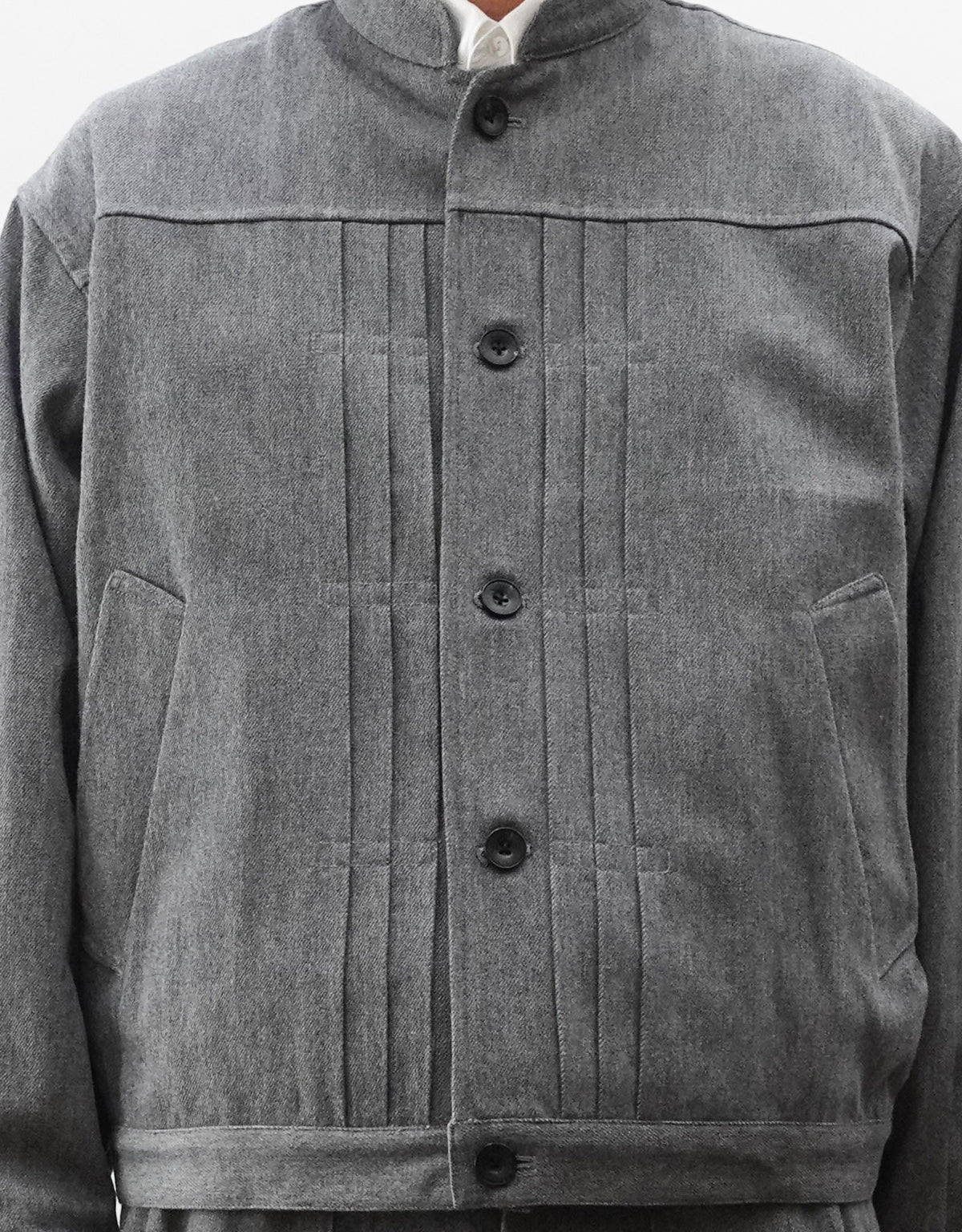 NEZU YO-HINTEN ウールコットン ワークブルゾン GRAY 着用画像3