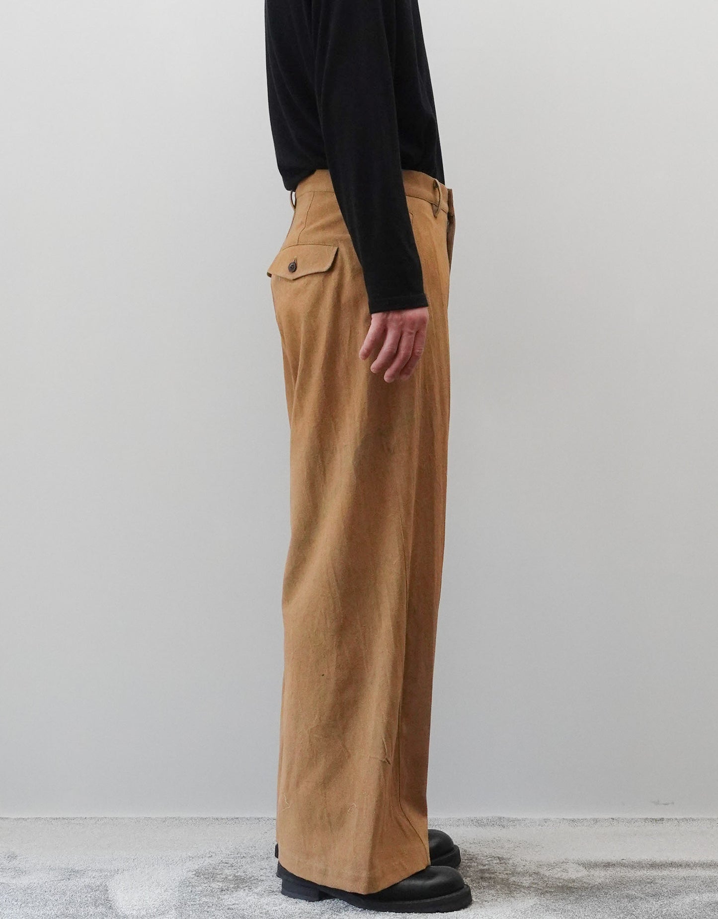 VINTAGE LEATHER FLOCK EURO WORK SEAMLESS SIDE PANTS
