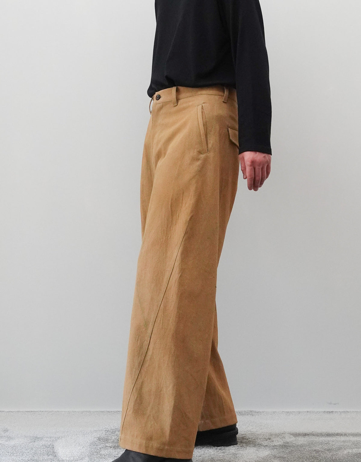 VINTAGE LEATHER FLOCK EURO WORK SEAMLESS SIDE PANTS