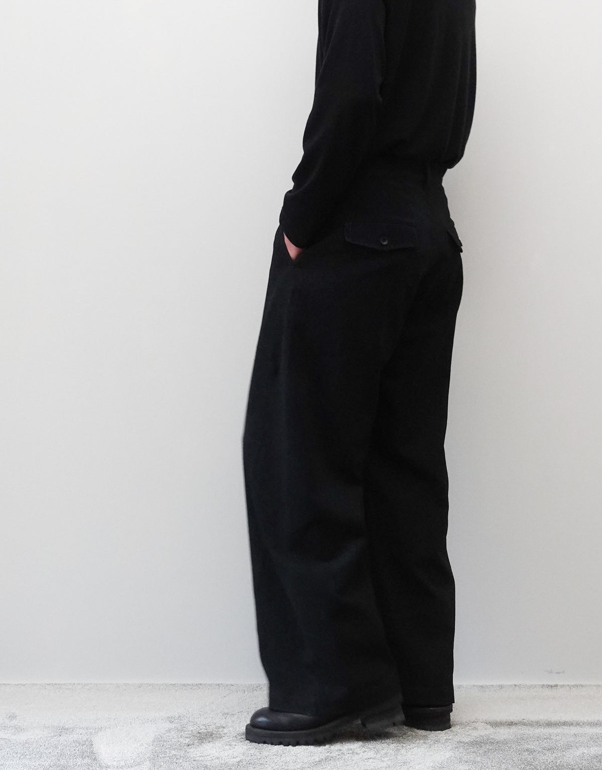 VINTAGE LEATHER FLOCK EURO WORK SEAMLESS SIDE PANTS