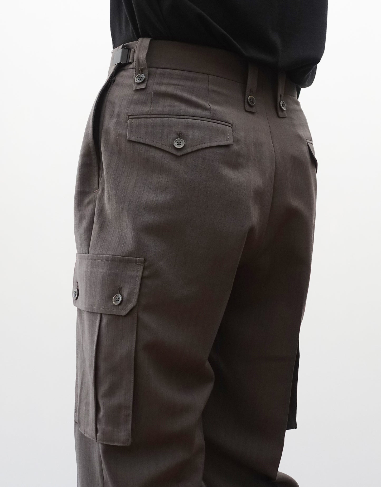 TWO TUCK CARGO SLACKS - ASH TAUPE -